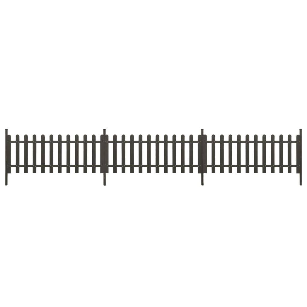 vidaXL Lattenzaun mit Pfosten 3 Stk. WPC 614x80 cm