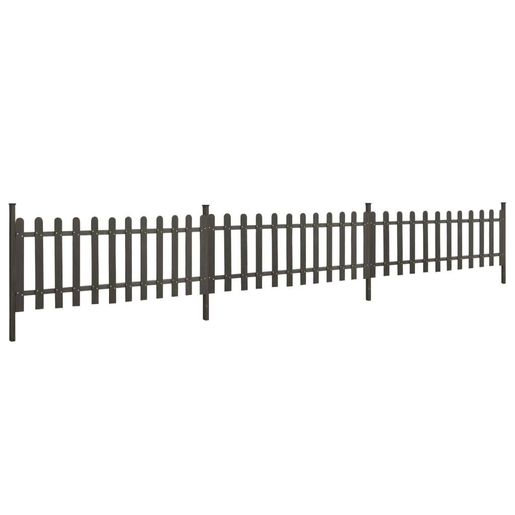 vidaXL Lattenzaun mit Pfosten 3 Stk. WPC 614x80 cm