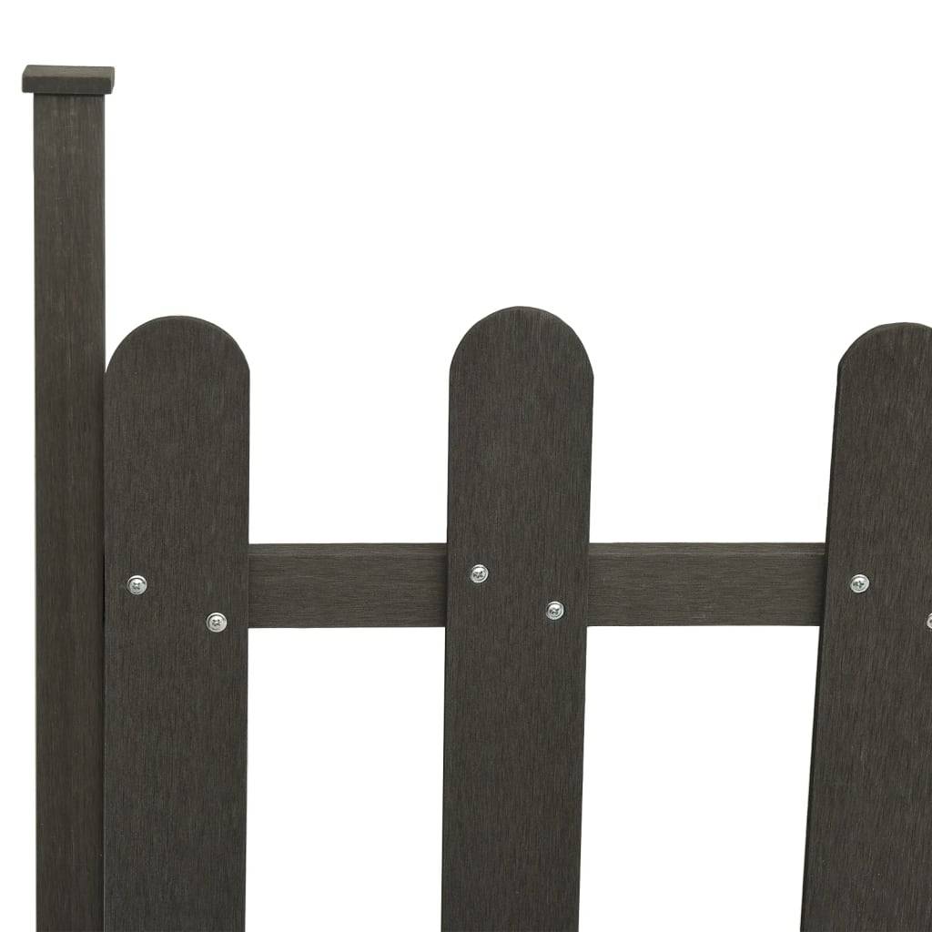 vidaXL Lattenzaun mit Pfosten 3 Stk. WPC 614x80 cm