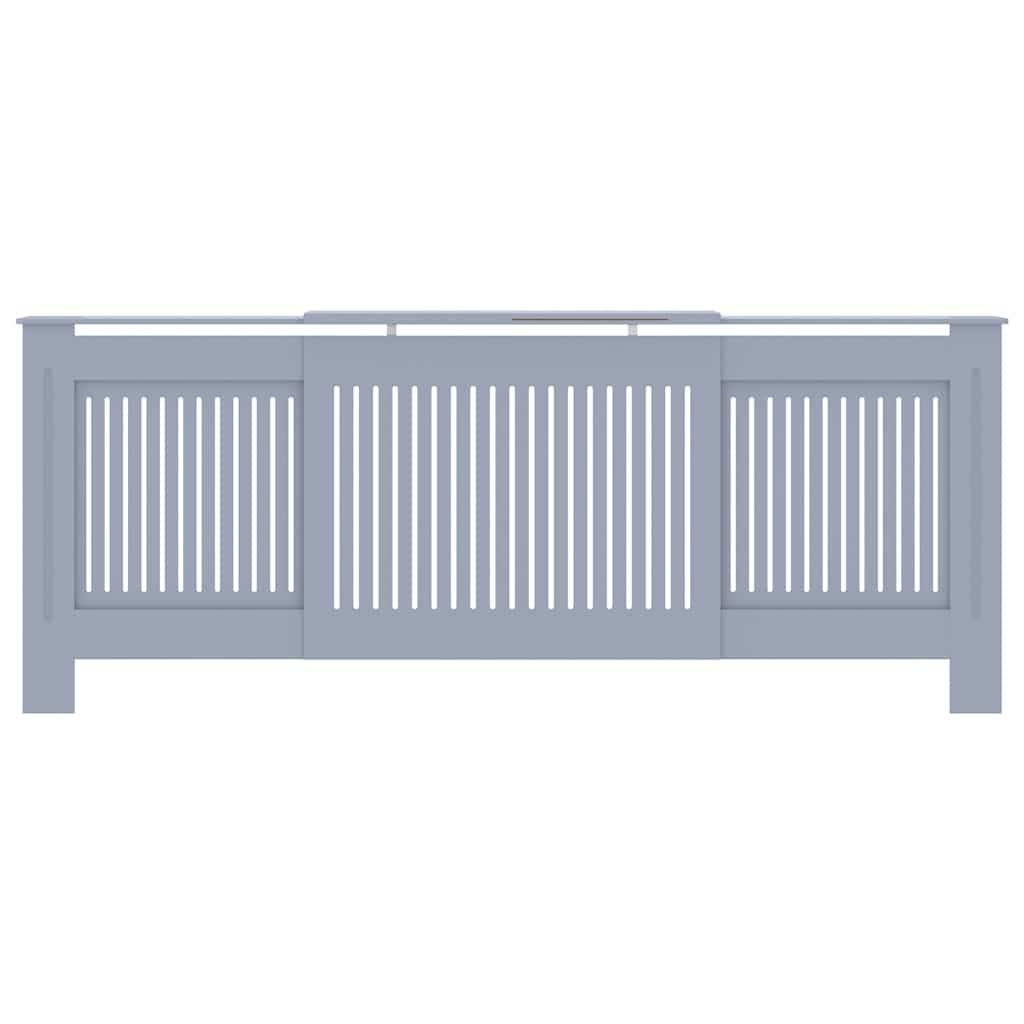 vidaXL MDF Heizkörperverkleidung Grau 205 cm