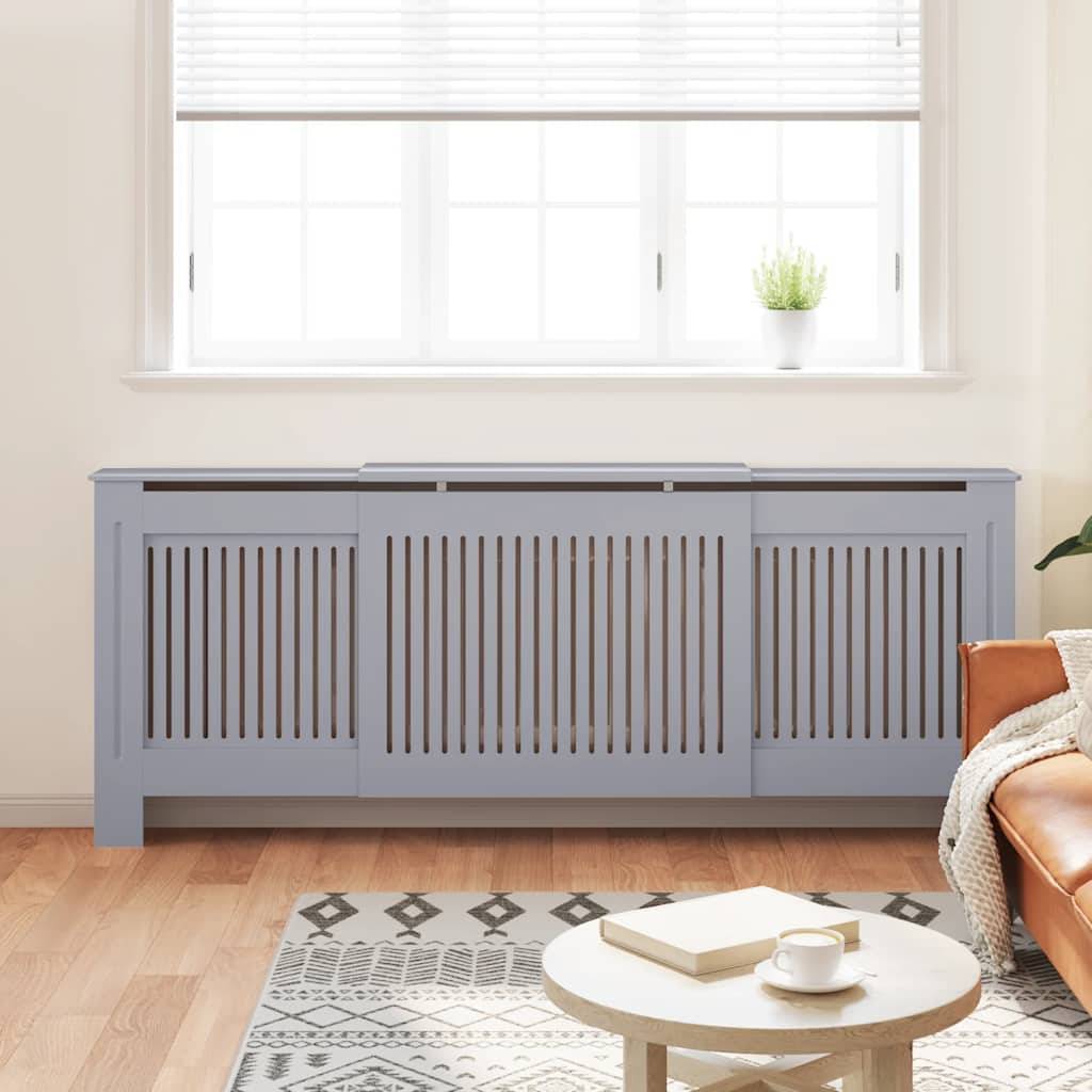 vidaXL MDF Heizkörperverkleidung Schwarz 205 cm