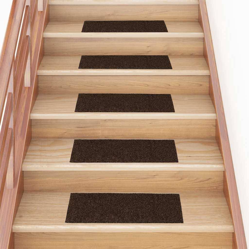vidaXL Selbstklebende Treppenmatten 15 Stk. Rechteckig 60x25 cm Braun