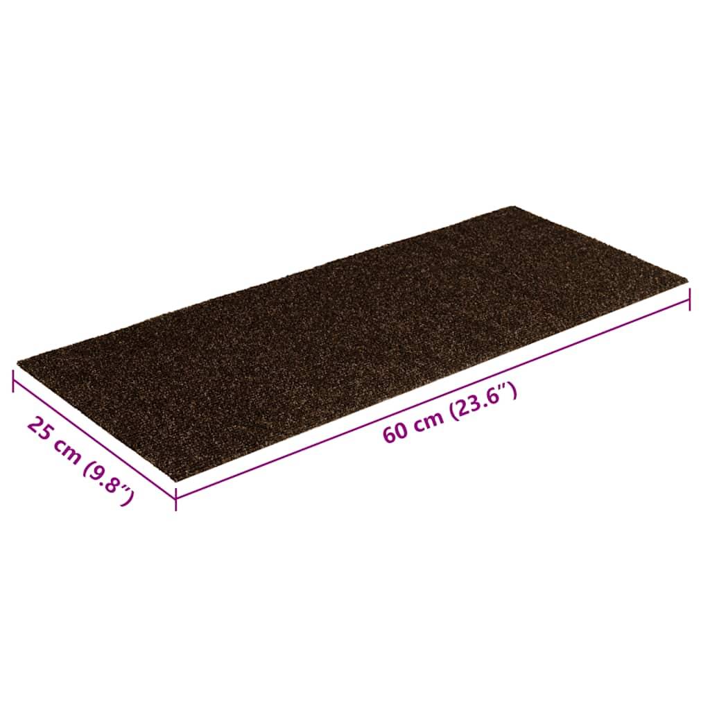 vidaXL Selbstklebende Treppenmatten 15 Stk. Rechteckig 60x25 cm Braun