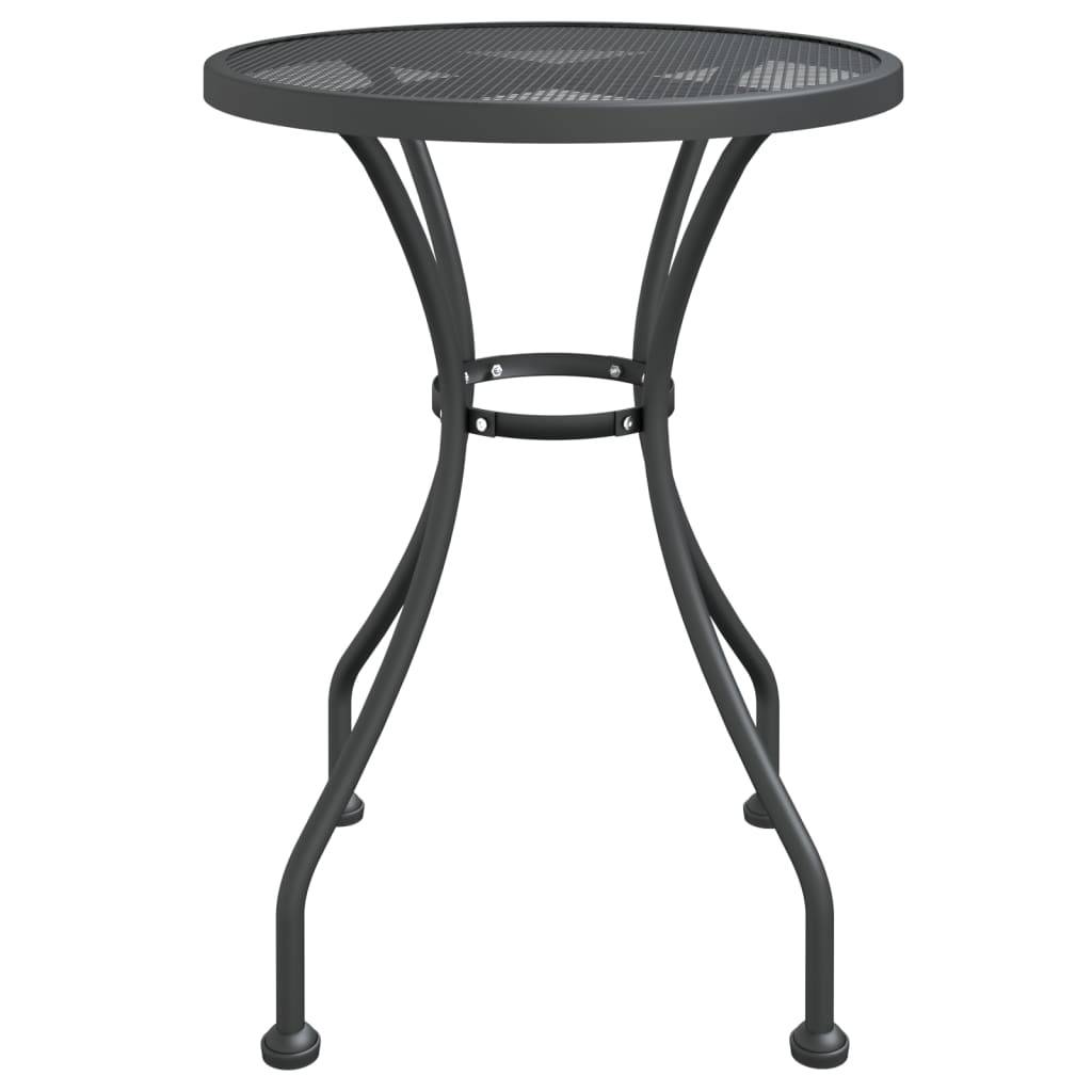 vidaXL Gartentisch Ø60x72 cm Streckgitter Anthrazit