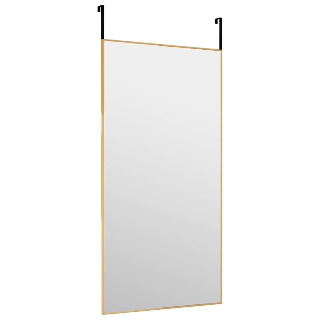 vidaXL Türspiegel Golden 40x80 cm Glas und Aluminium