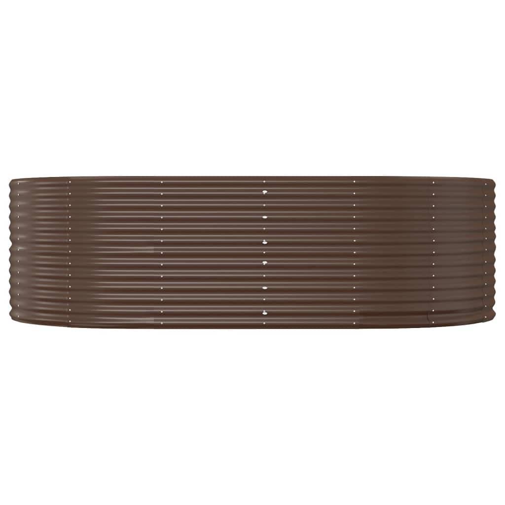 vidaXL Hochbeet Braun 212x140x68 cm Pulverbeschichteter Stahl