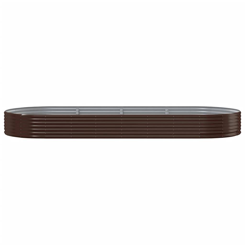vidaXL Hochbeet Pulverbeschichteter Stahl 373x140x36 cm Braun