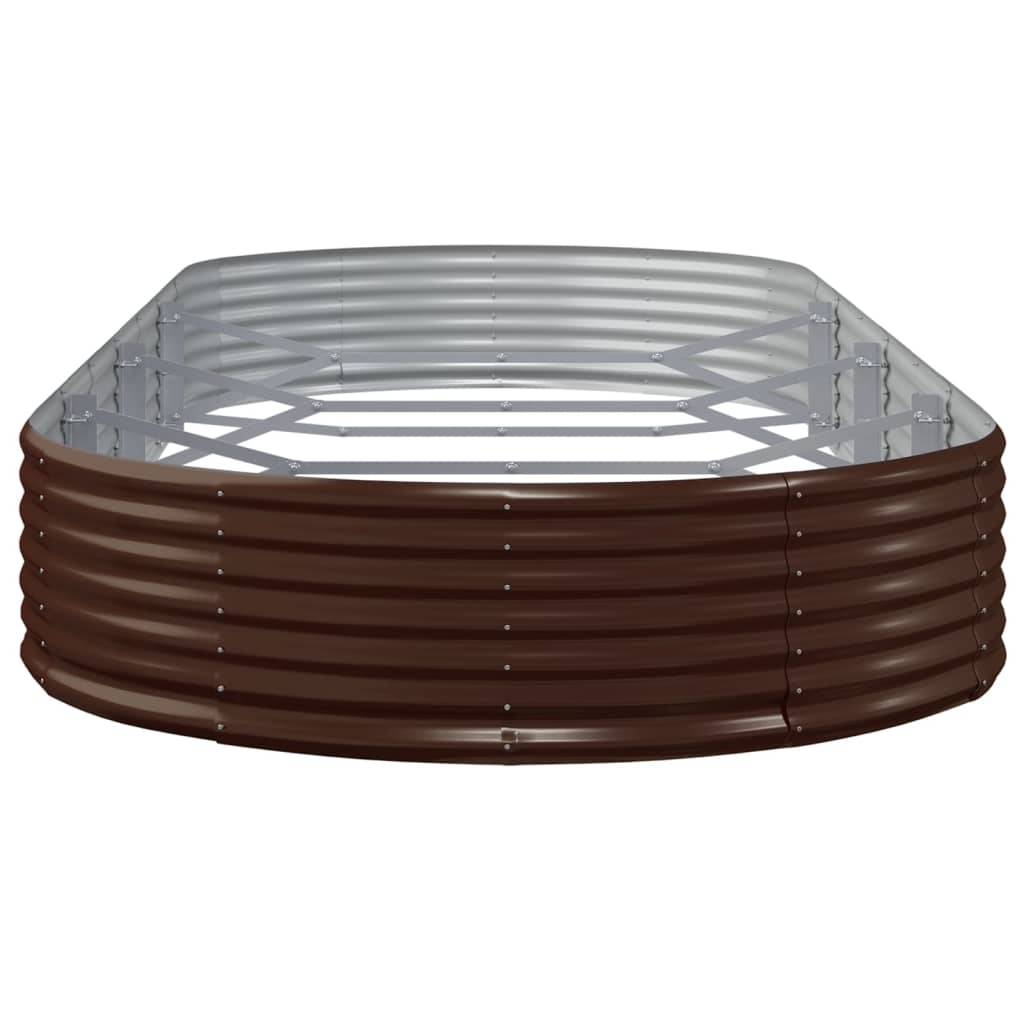 vidaXL Hochbeet Pulverbeschichteter Stahl 373x140x36 cm Braun