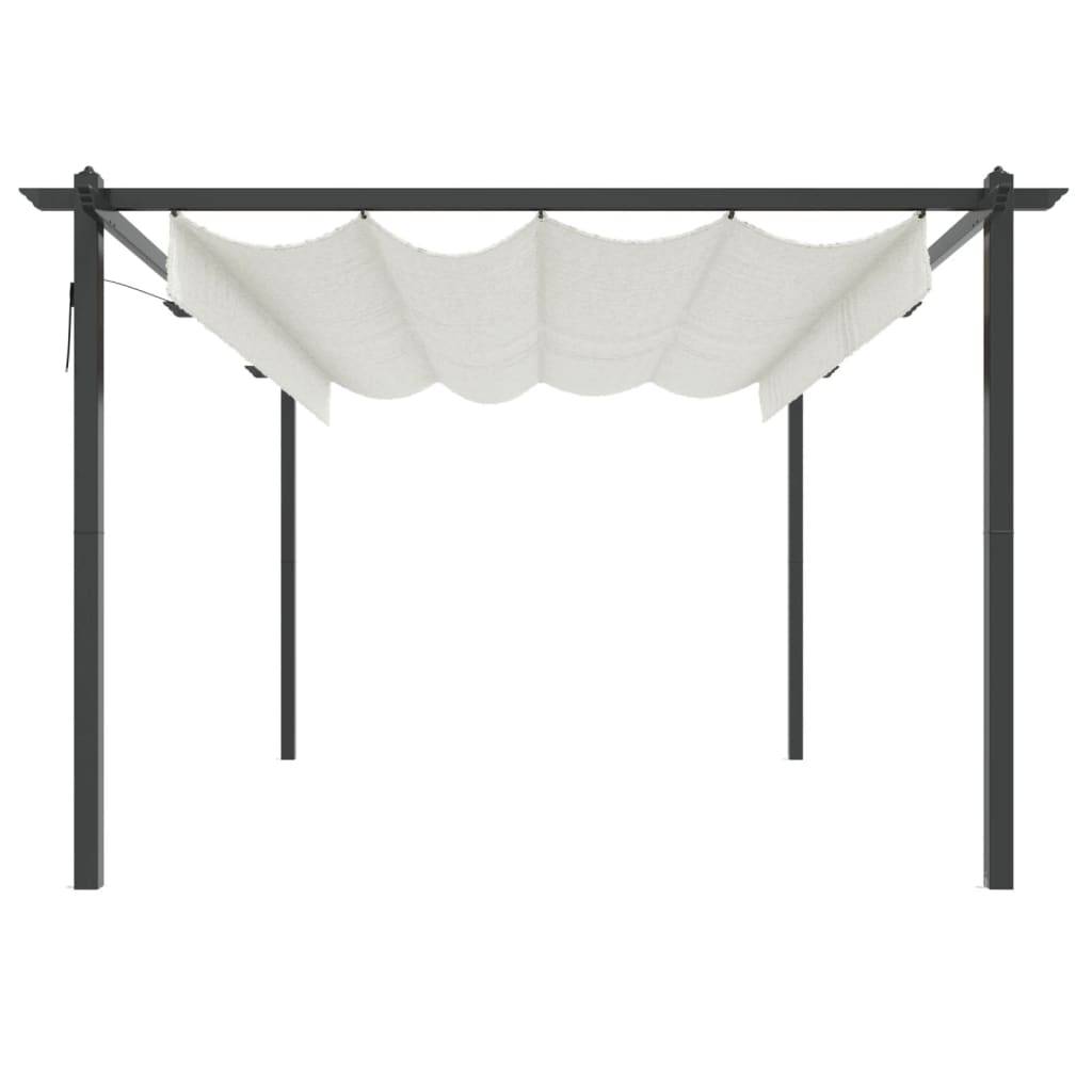 vidaXL Pavillon mit Ausziehbarem Dach 4x3 m Creme