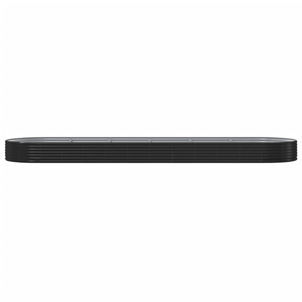 vidaXL Hochbeet Pulverbeschichteter Stahl 523x140x36 cm Anthrazit