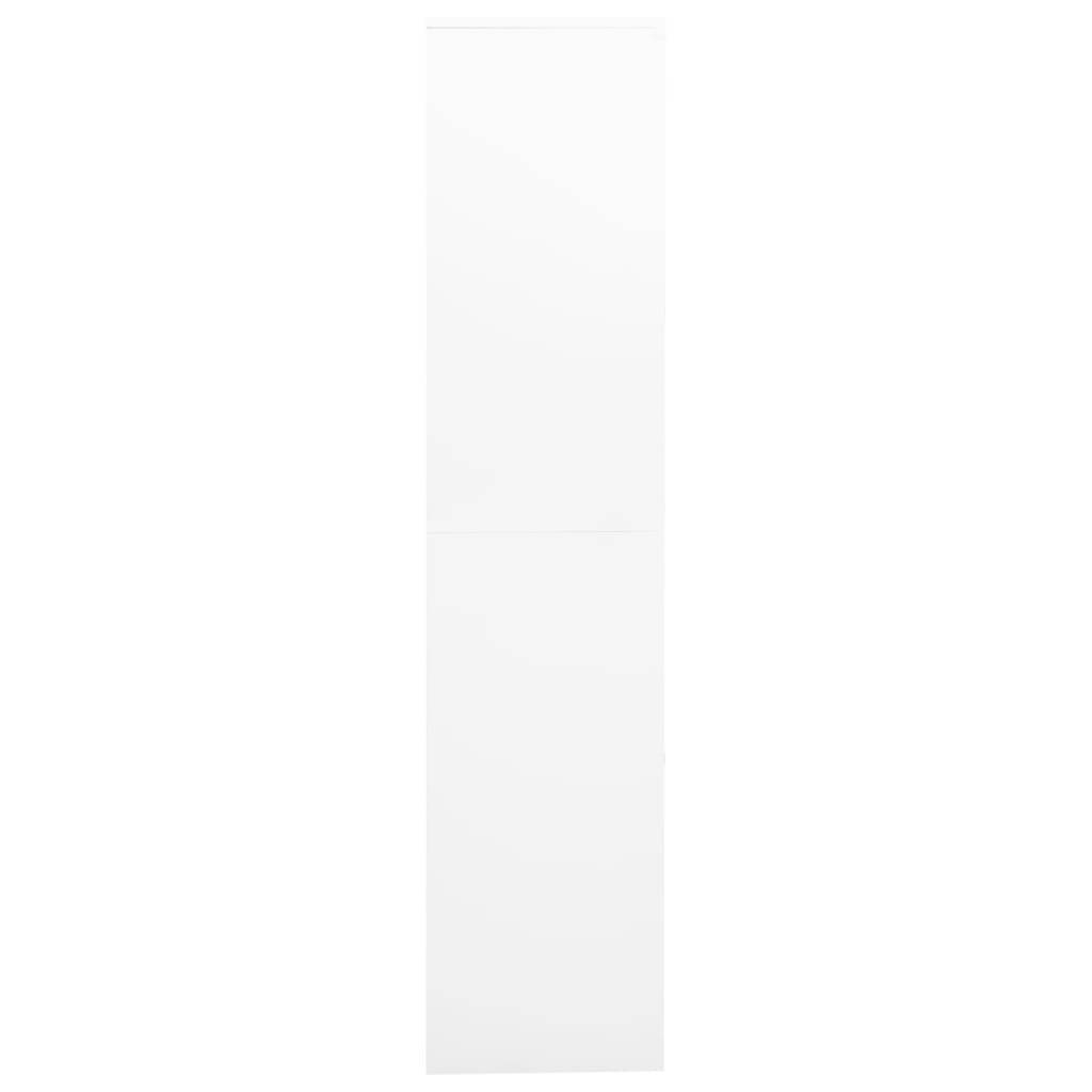 vidaXL Büroschrank Weiß 90x40x180 cm Stahl und Hartglas