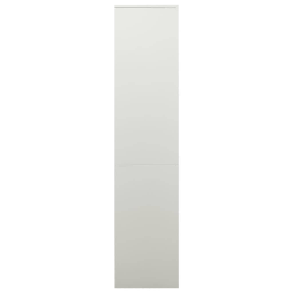 vidaXL Büroschrank Hellgrau 90x40x180 cm Stahl
