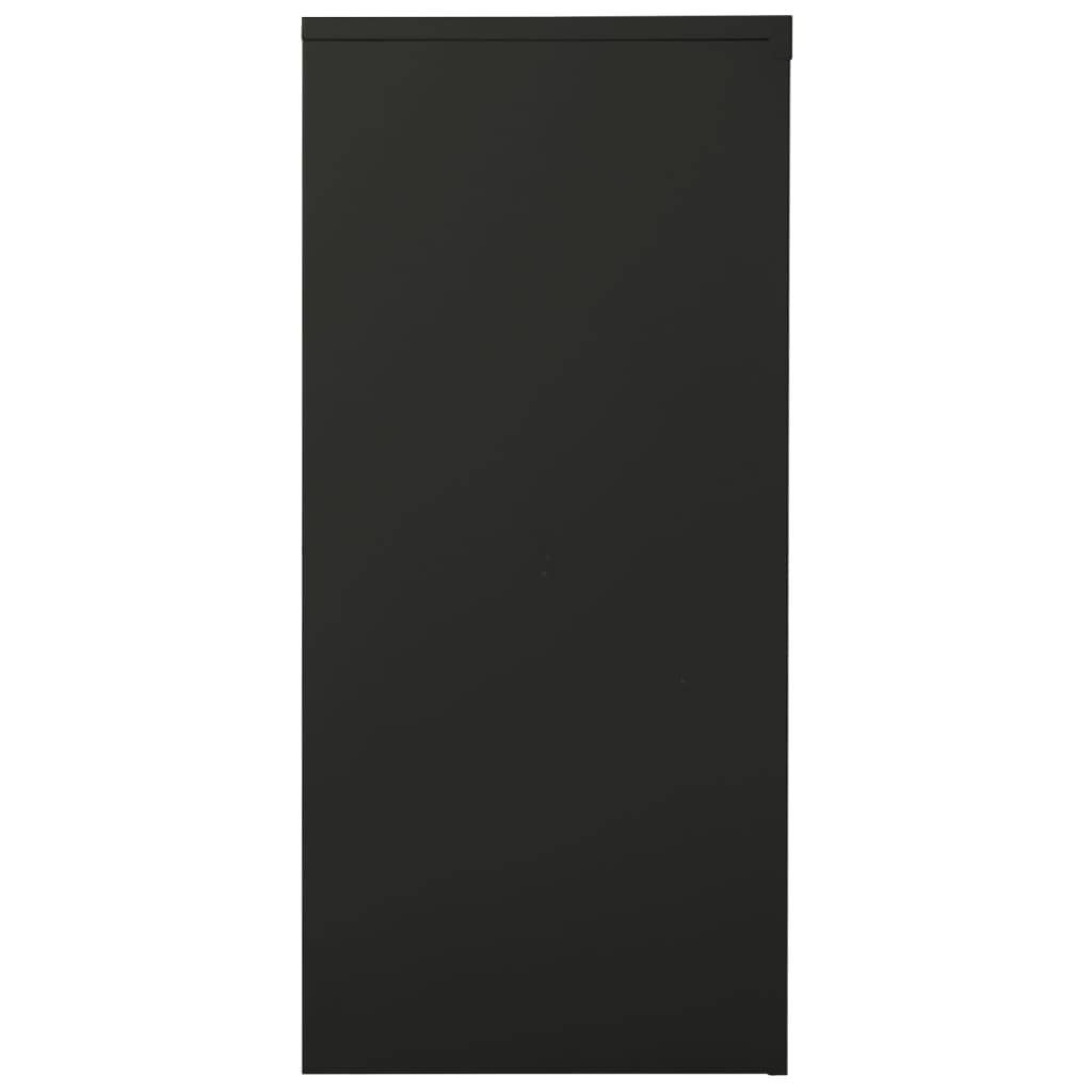 vidaXL Schrank mit Schiebetür Anthrazit 90x40x90 cm Stahl