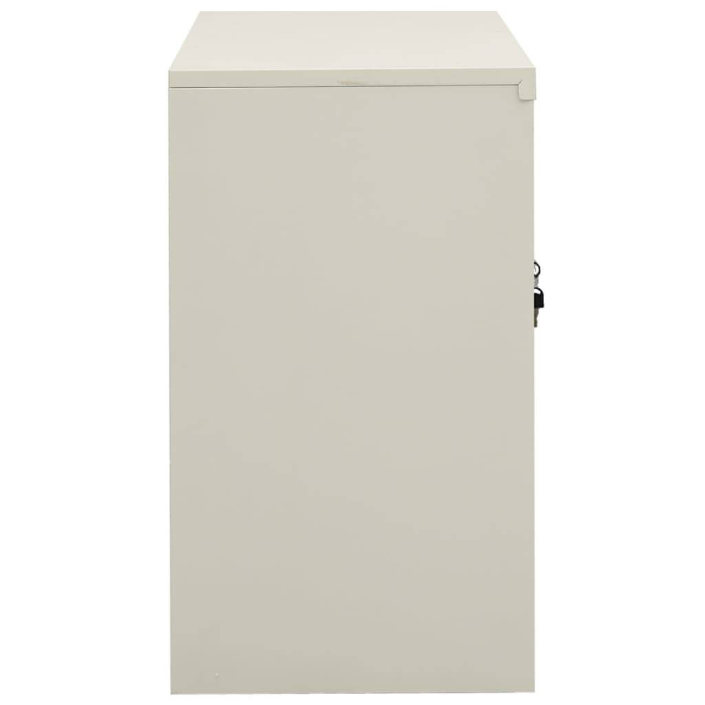 vidaXL Büroschrank Hellgrau 90x40x70 cm Stahl