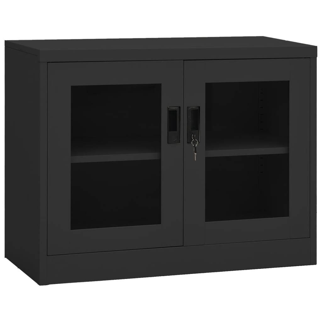 vidaXL Büroschrank Anthrazit 90x40x70 cm Stahl