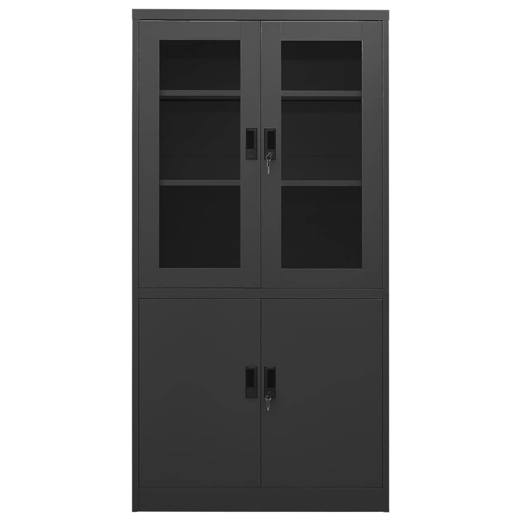 vidaXL Büroschrank Anthrazit 90x40x180 cm Stahl