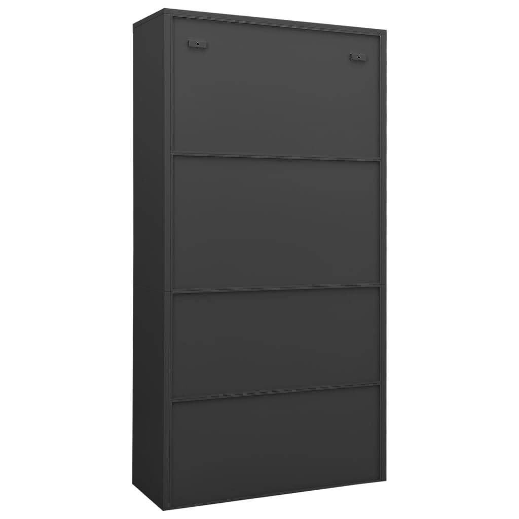vidaXL Büroschrank Anthrazit 90x40x180 cm Stahl