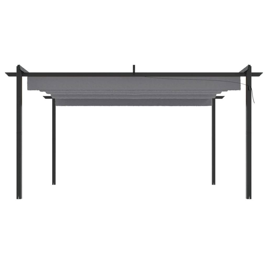 vidaXL Pavillon mit Ausziehbarem Dach 4x3 m Anthrazit
