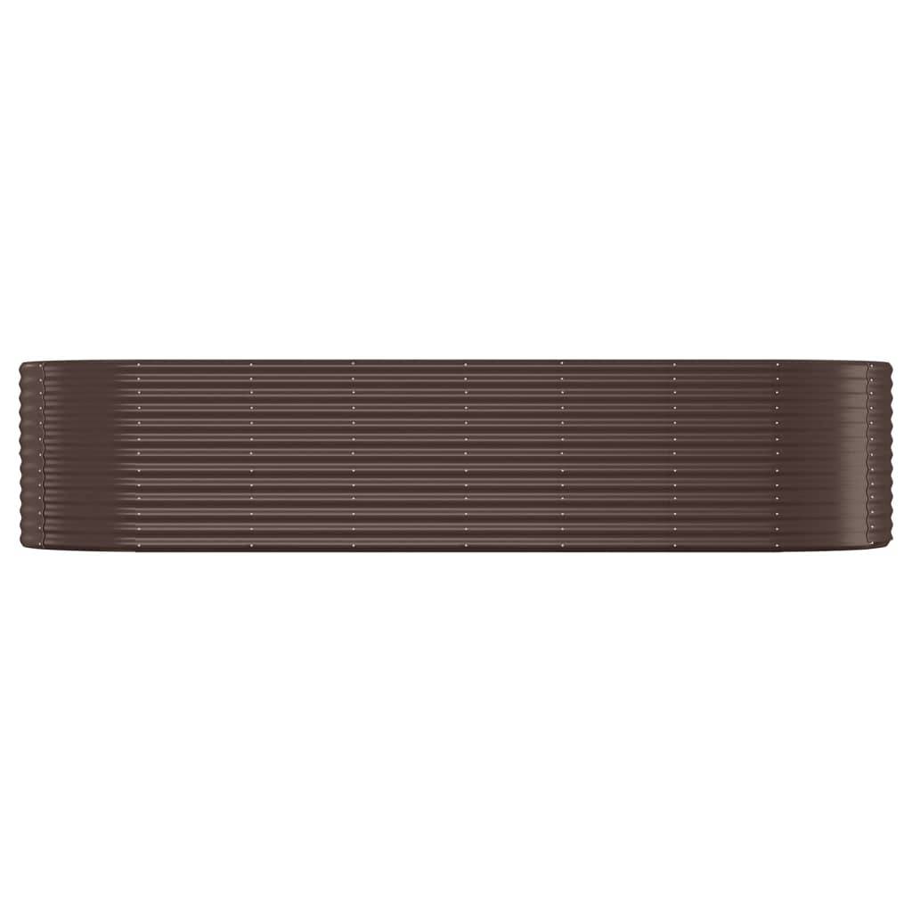 vidaXL Hochbeet Pulverbeschichteter Stahl 322x100x68 cm Braun