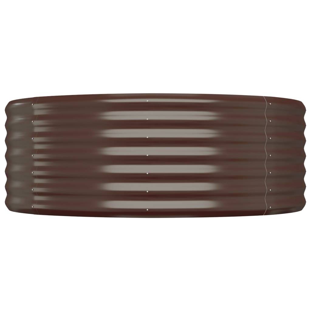 vidaXL Hochbeet Pulverbeschichteter Stahl 100x100x36 cm Braun