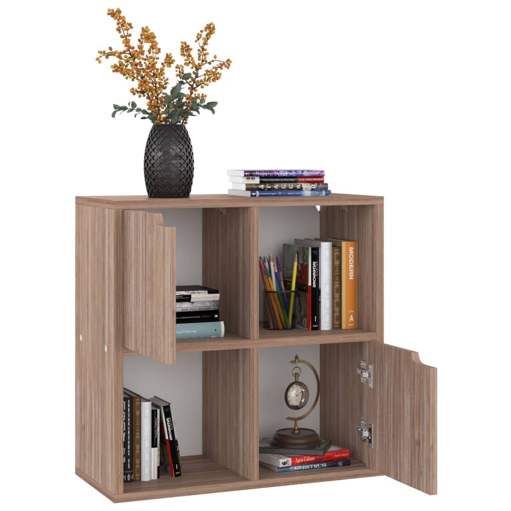 vidaXL Bücherregal Grau Sonoma-Eiche 60x27,5x59,5 cm Holzwerkstoff