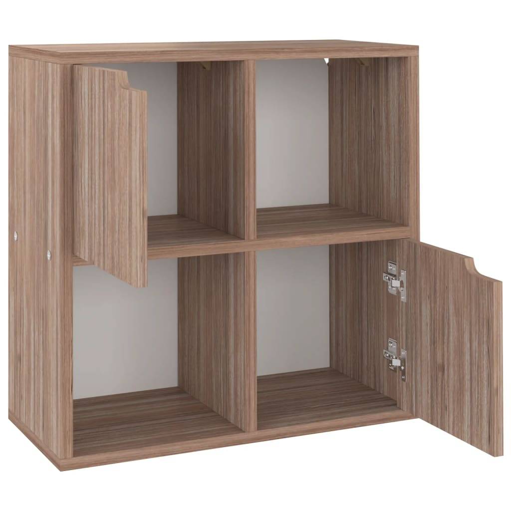 vidaXL Bücherregal Grau Sonoma-Eiche 60x27,5x59,5 cm Holzwerkstoff