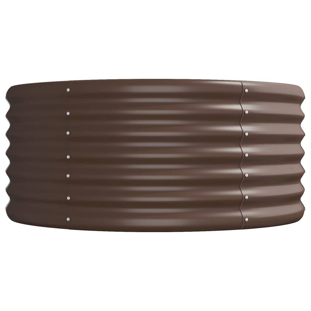 vidaXL Hochbeet Pulverbeschichteter Stahl 368x80x36 cm Braun