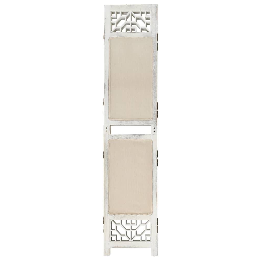 vidaXL 6-tlg. Raumteiler Creme 210x165 cm Stoff