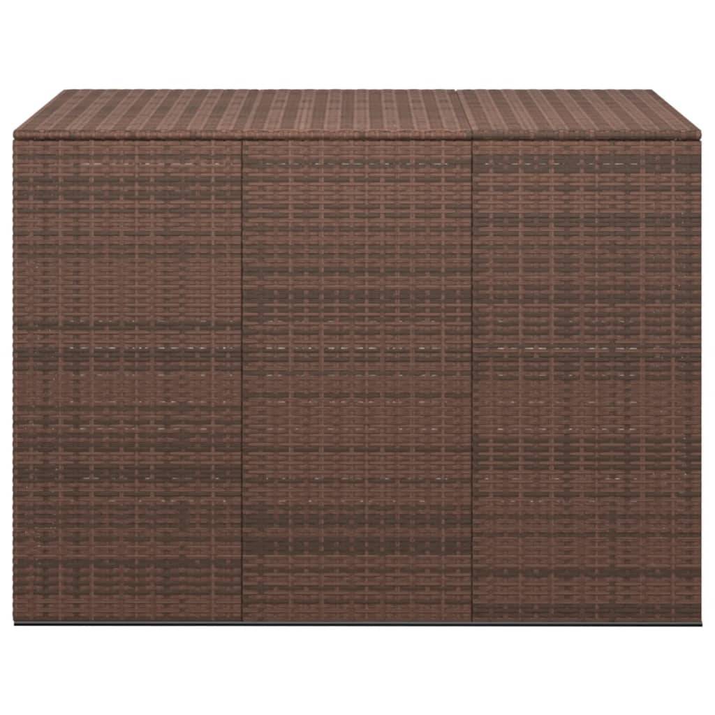 vidaXL Garten-Kissenbox PE Rattan 145x100x103 cm Braun
