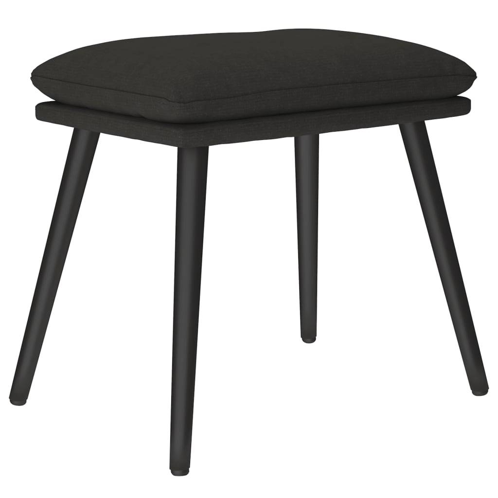 vidaXL Fußhocker Schwarz 45x29,5x35 cm Stoff