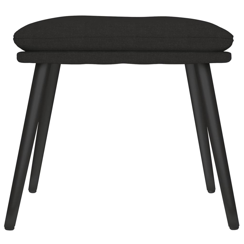 vidaXL Fußhocker Schwarz 45x29,5x35 cm Stoff