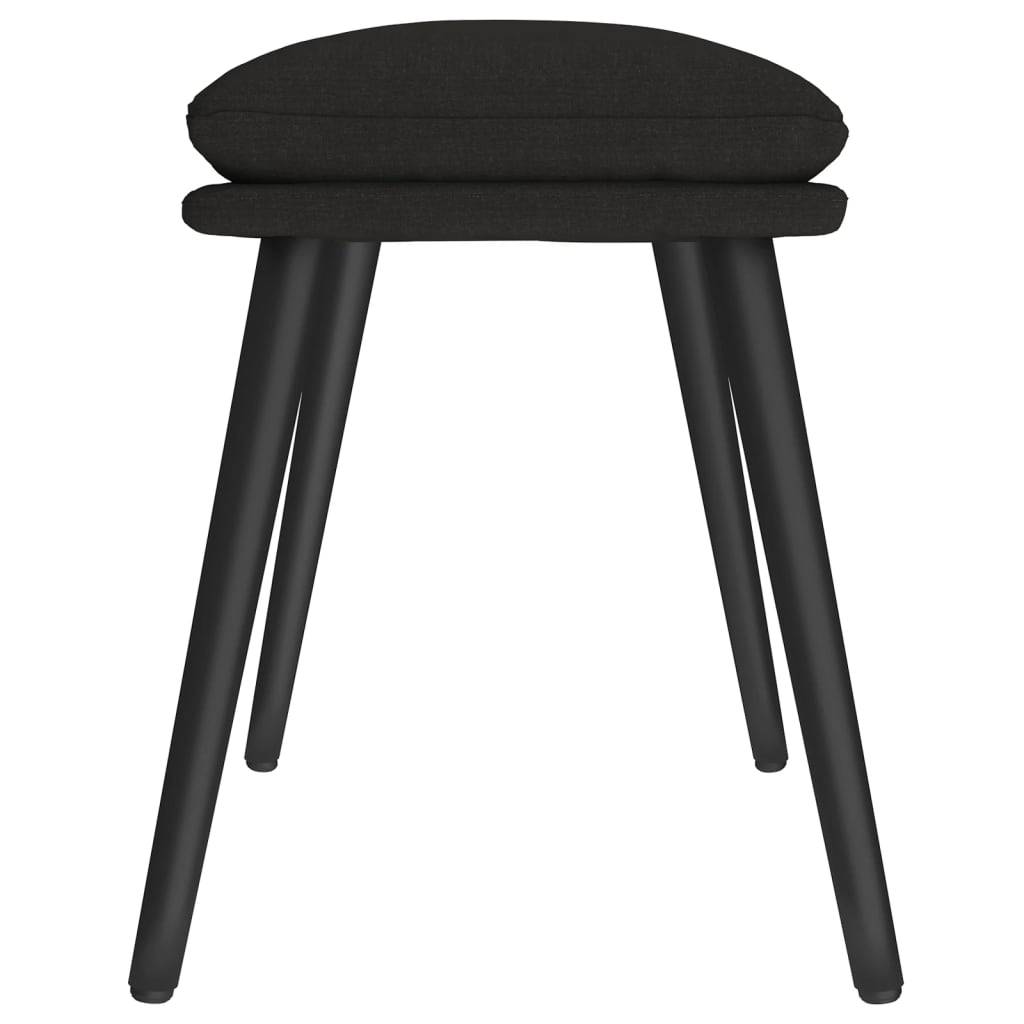 vidaXL Fußhocker Schwarz 45x29,5x35 cm Stoff