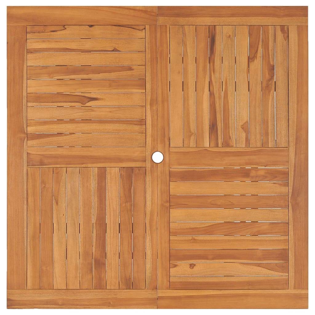 vidaXL Garten-Esstisch 110x110x75 cm Massivholz Teak
