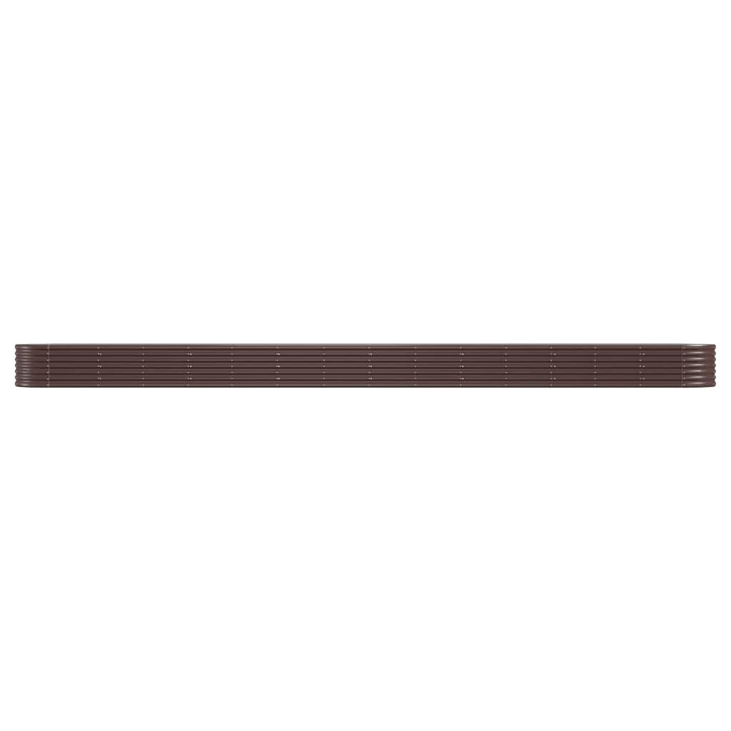 vidaXL Hochbeet Pulverbeschichteter Stahl 620x80x36 cm Braun