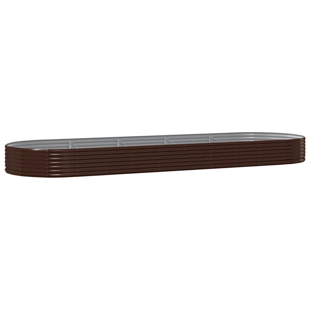vidaXL Hochbeet Pulverbeschichteter Stahl 450x140x36 cm Braun