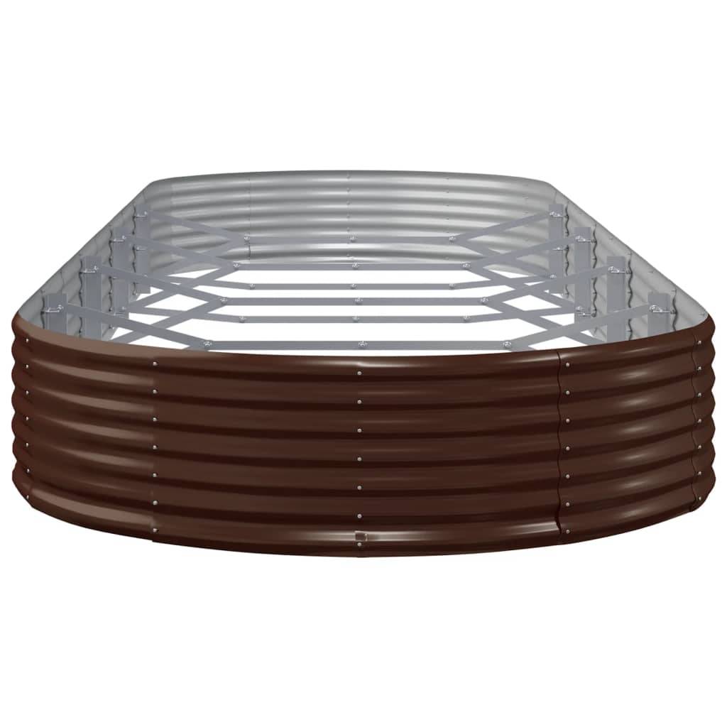 vidaXL Hochbeet Pulverbeschichteter Stahl 450x140x36 cm Braun
