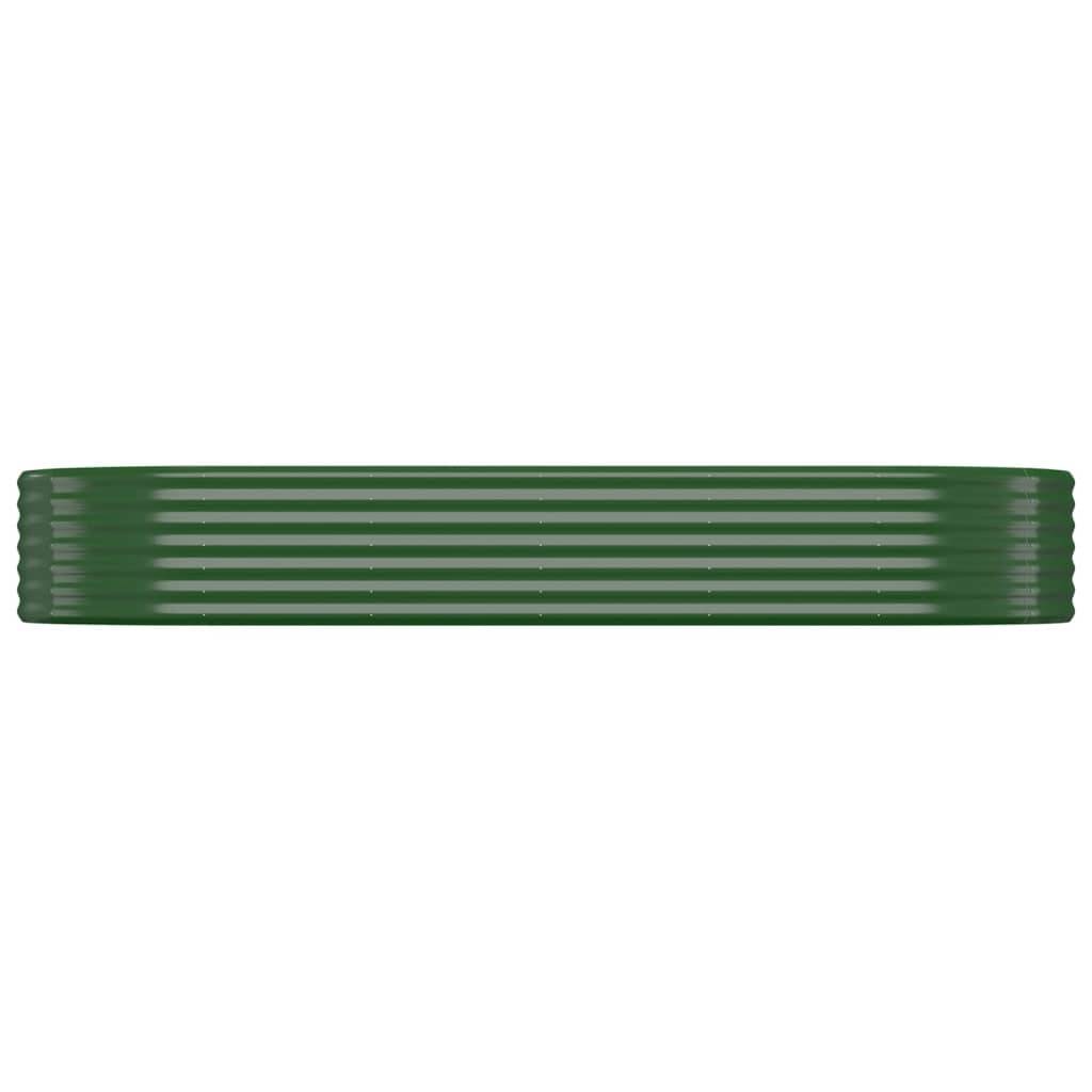 vidaXL Hochbeet Pulverbeschichteter Stahl 249x100x36 cm Grün