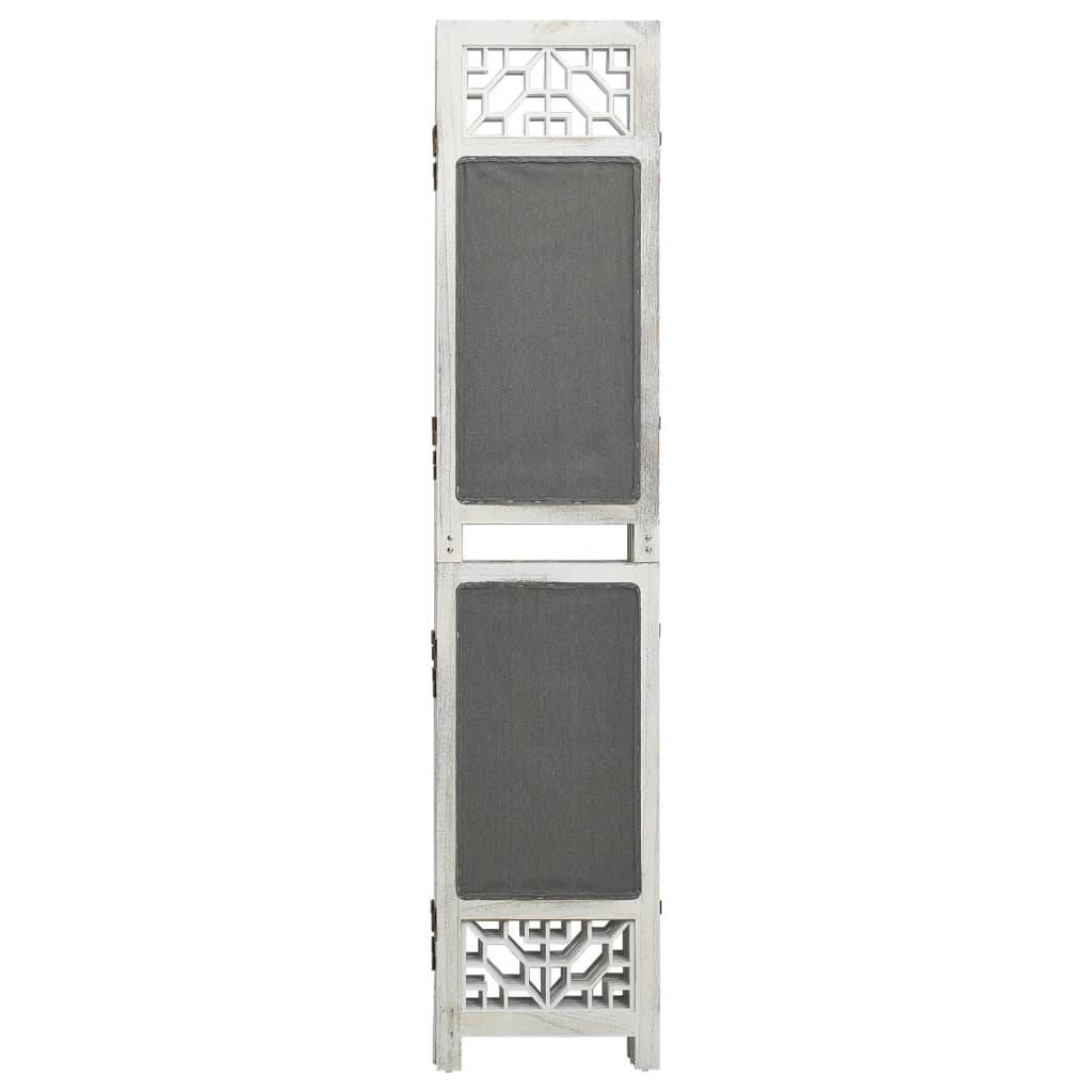 vidaXL 6-tlg. Raumteiler Grau 210x165 cm Stoff