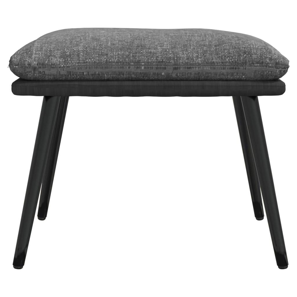 vidaXL Fußhocker Hellgrau 45x29,5x35 cm Stoff und Kunstleder