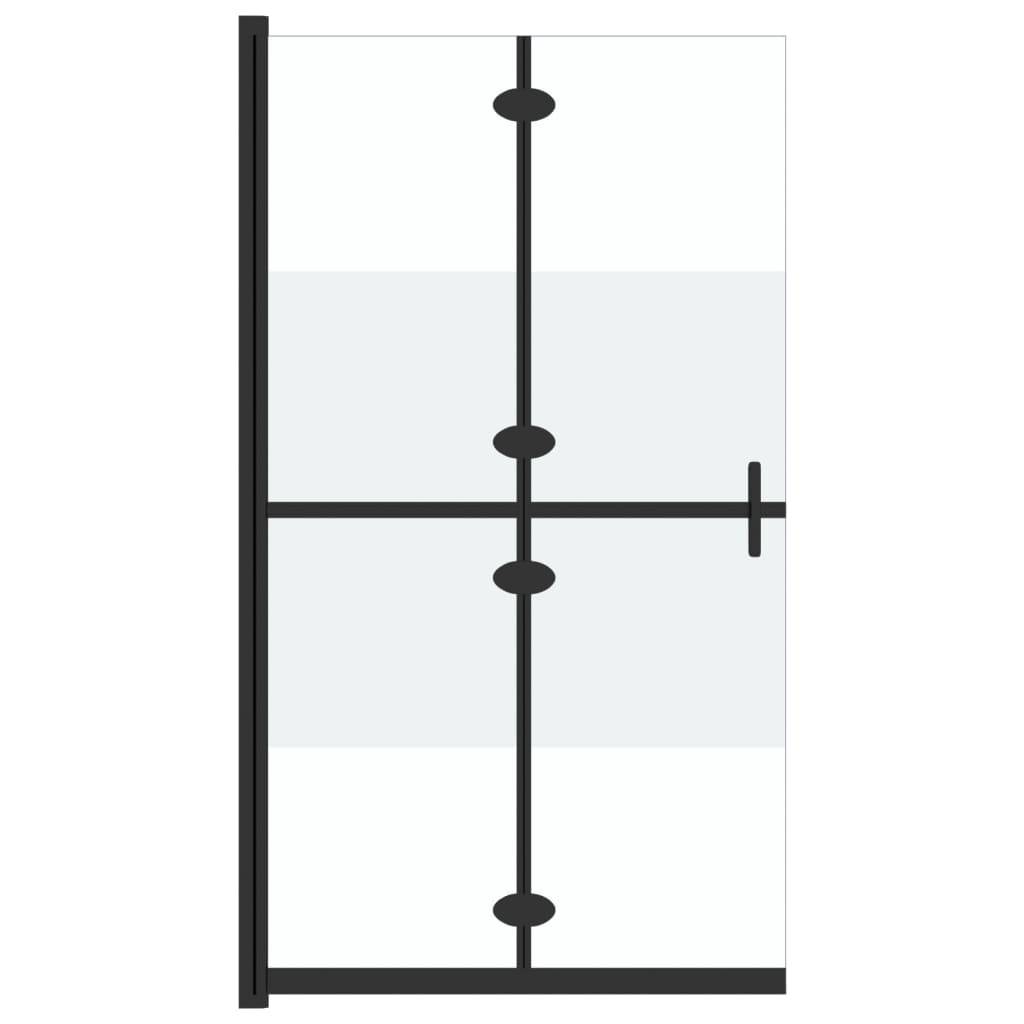 vidaXL Faltbare begehbare Duschwand Halbmattiertes ESG-Glas 100x190 cm