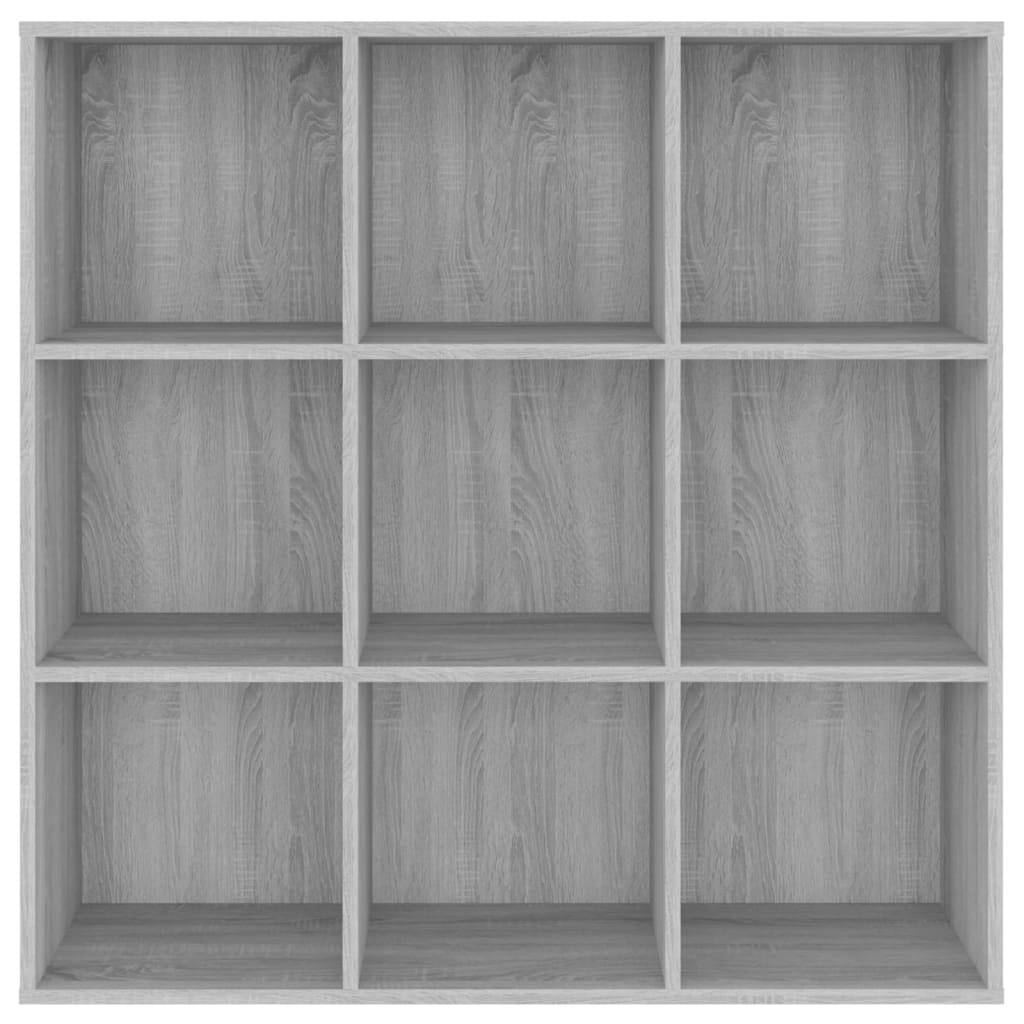 vidaXL Bücherschrank Grau Sonoma-Eiche 98x29x97,5 cm