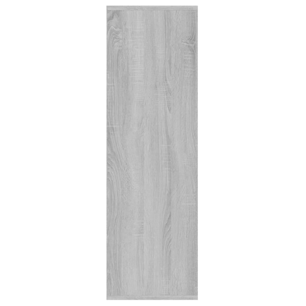 vidaXL Bücherschrank Grau Sonoma-Eiche 98x29x97,5 cm