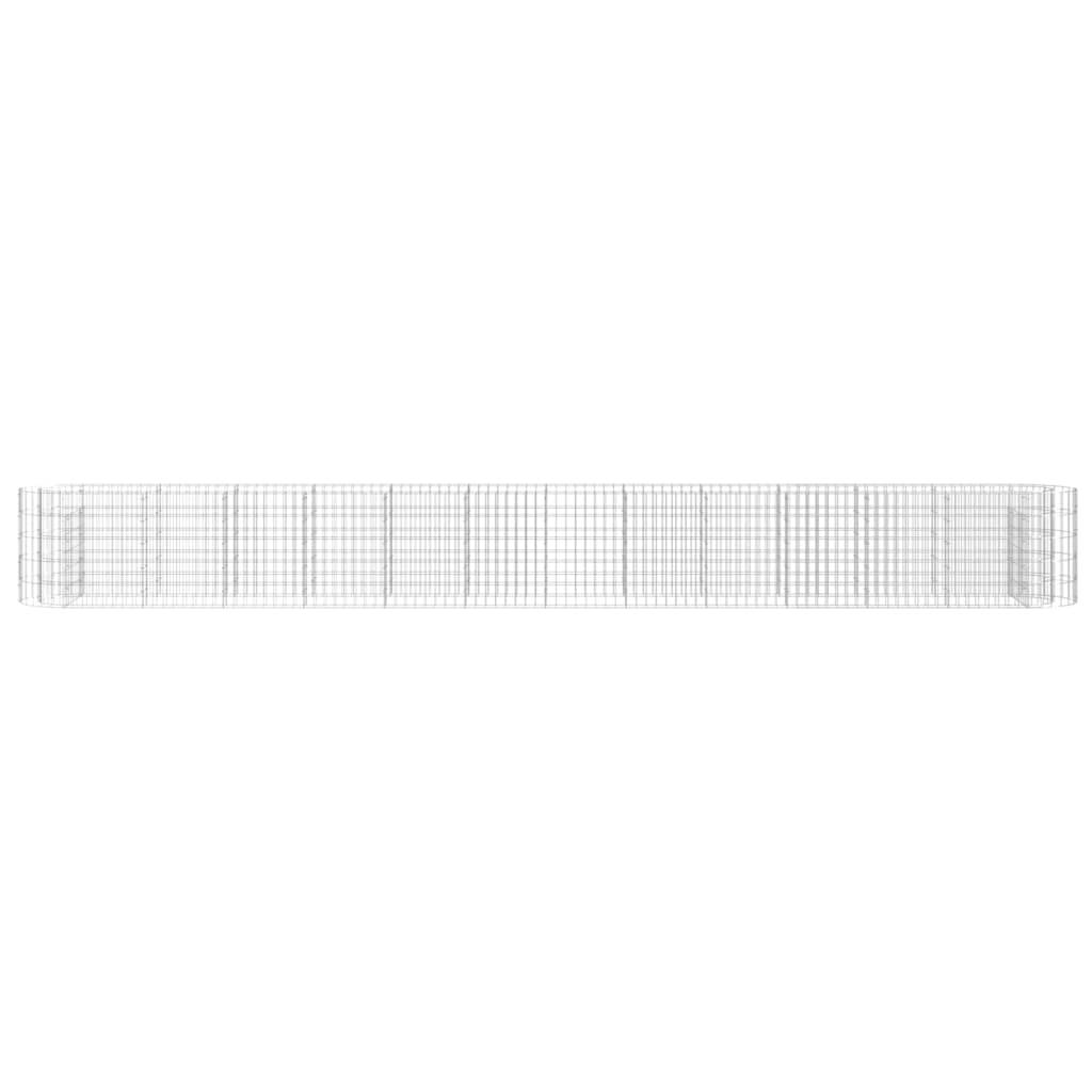 vidaXL Gabionen-Hochbeet Verzinktes Eisen 470x50x50 cm
