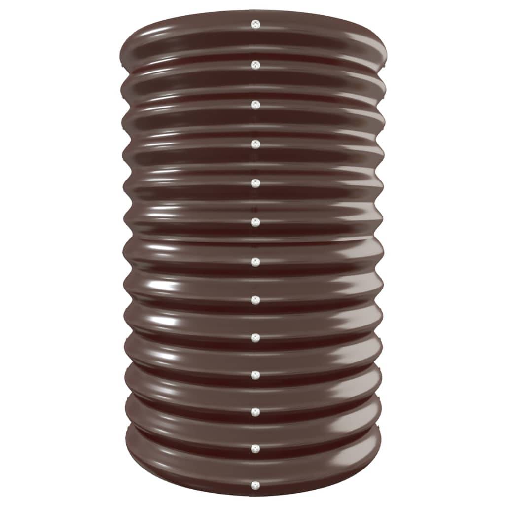 vidaXL Hochbeet Pulverbeschichteter Stahl 332x40x68 cm Braun