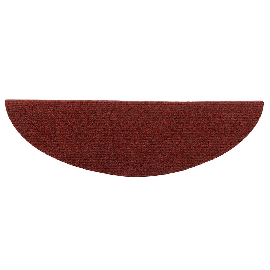 vidaXL Selbstklebende Treppenmatten 10 Stk. Rot 56x17x3 cm Nadelvlies