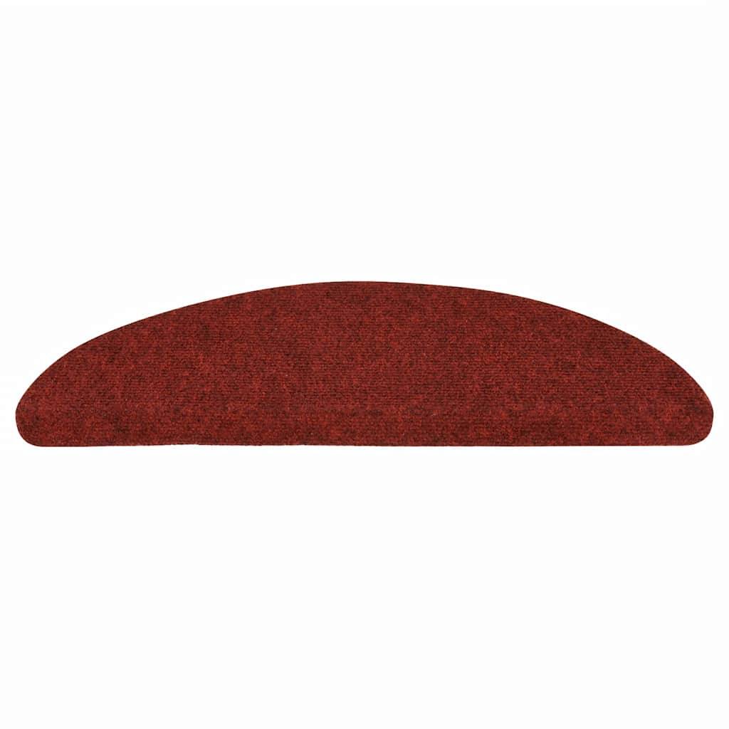 vidaXL Selbstklebende Treppenmatten 10 Stk. Rot 56x17x3 cm Nadelvlies