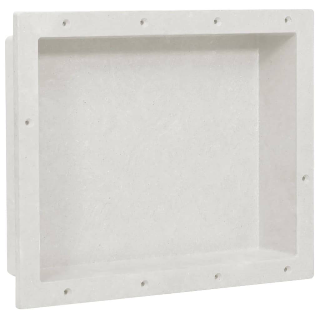 vidaXL Duschnische Mattweiß 41x51x10 cm