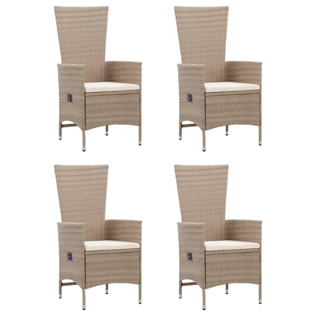 vidaXL 5-tlg. Garten-Essgruppe Beige