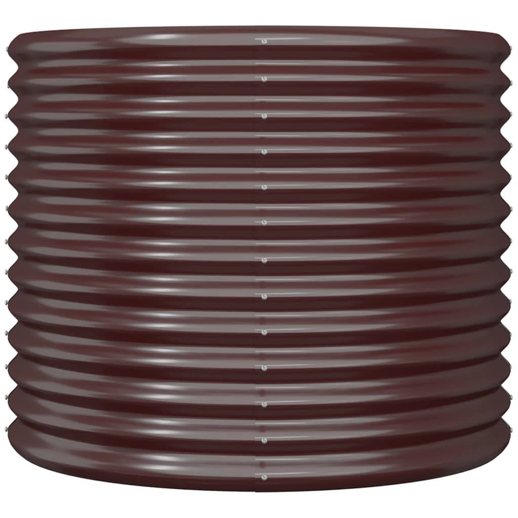 vidaXL Pflanzkübel Pulverbeschichteter Stahl 80x80x68 cm Braun