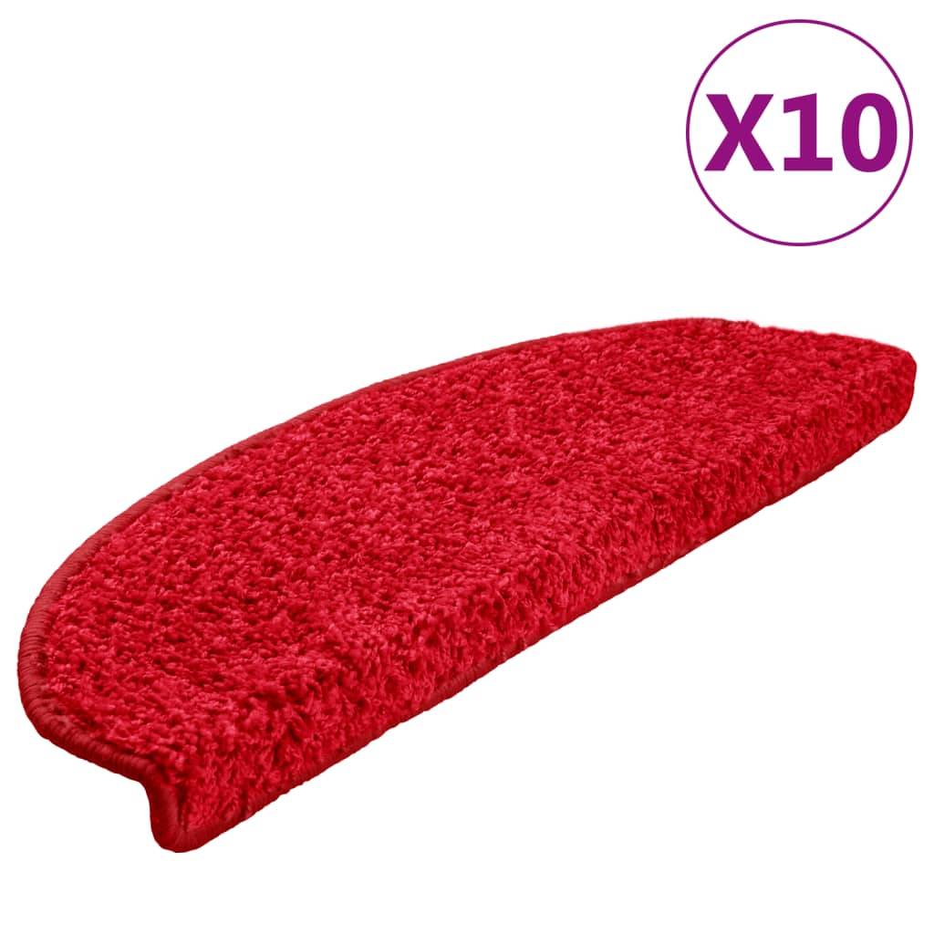 vidaXL Stufenmatten 10 Stk. 65x21x4 cm Rot